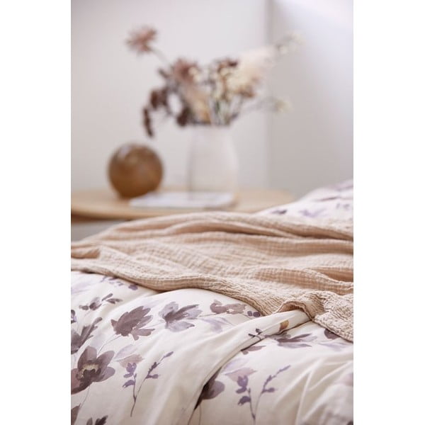 Copriletto in cotone beige per letto matrimoniale , 200 x 260 cm Poetry - Södahl-image-3