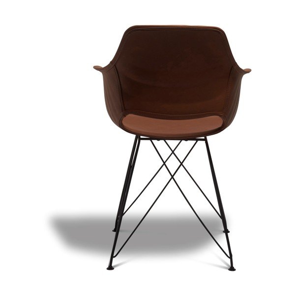 Sedie da pranzo marrone cognac in un set di 2 pezzi Elvis - Furnhouse-image-2