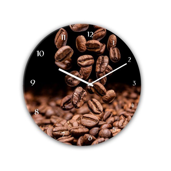 Orologio da parete in vetro , ⌀ 30 cm Coffee Seeds - Styler-image-2