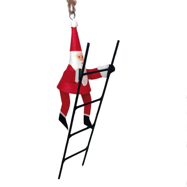 Decorazione natalizia appesa Santa with Ladder - G-Bork