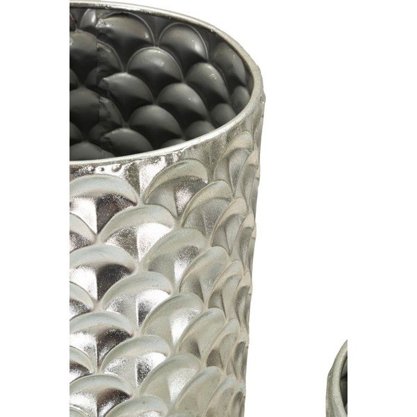 Set di vasi argentati in metallo alti 2 pz (altezza totale 92 cm) Silvy – Mauro Ferretti-image-3