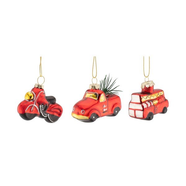 Set di palline di Natale in vetro 3 pz 3 cm Transport – Sass & Belle