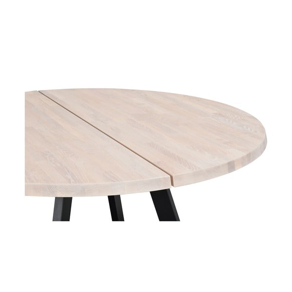 Tavolo da pranzo rotondo in legno di rovere sbiancato, ø 160 cm Fred - Rowico-image-4