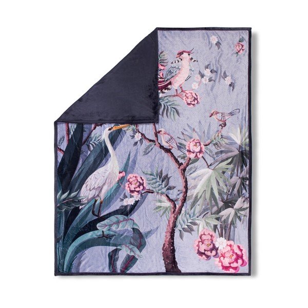 Coperta reversibile grigia , 130 x 160 cm Sarenza - Descanso