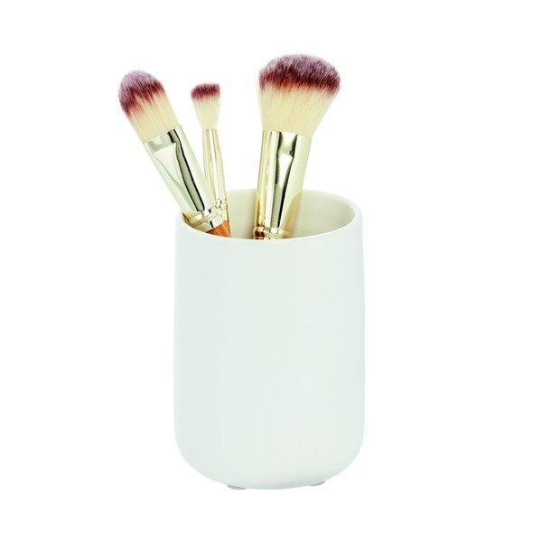 Bicchiere per spazzolino da denti in ceramica bianca Vanity Eco Vanity - iDesign