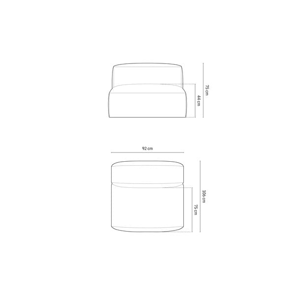 Modulo divano verde (parte centrale) Martina - Micadoni Home-image-4