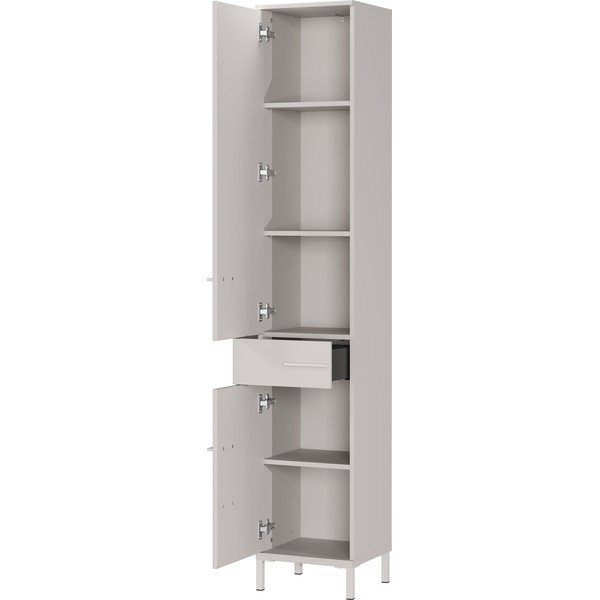 Mobile per bagno color crema opaco alto/stretto 34x190 cm Laurino – Germania-image-3