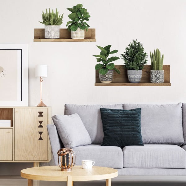 Adesivo da parete 60x35 cm 3D effect Green Plants - Ambiance-image-2