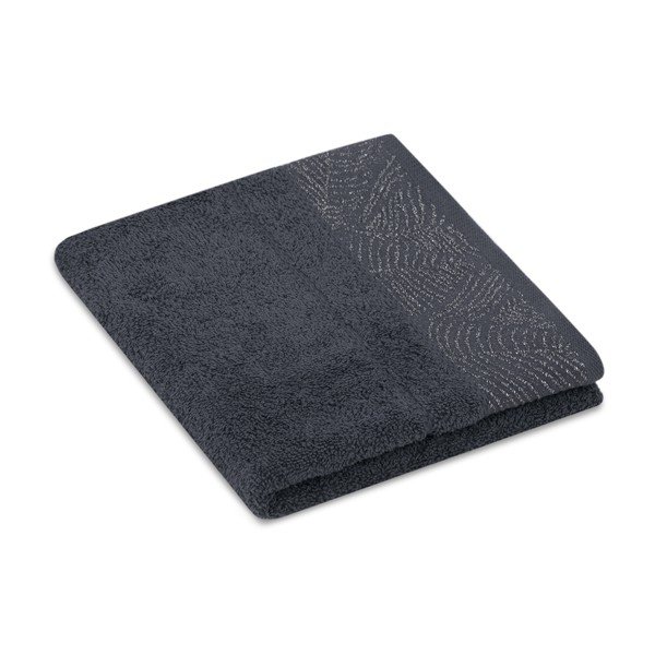 Set di asciugamani per viso e corpo tipo terry grigio scuro in cotone 3 pz Bellis – Restilo-image-1