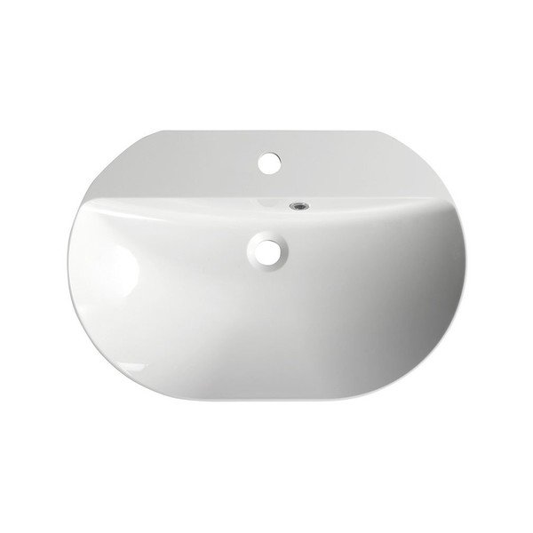 Lavabo bianco in composito minerale 63x43 cm Helen – Sapho-image-2