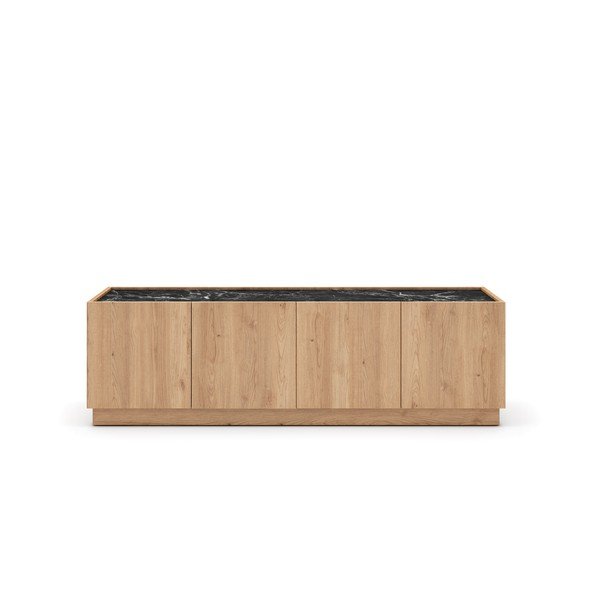Tavolo TV in rovere nero/naturale 160x48 cm Dione - Marckeric