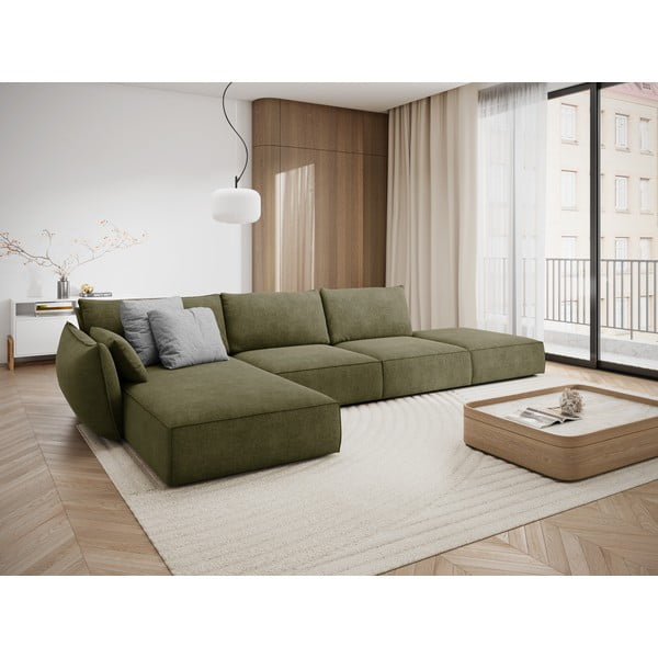 Divano angolare verde (angolo sinistro) Vanda - Mazzini Sofas-image-1