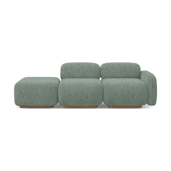 Chaise lounge componibile verde chiaro (con penisola a destra) Ailani – Makamii