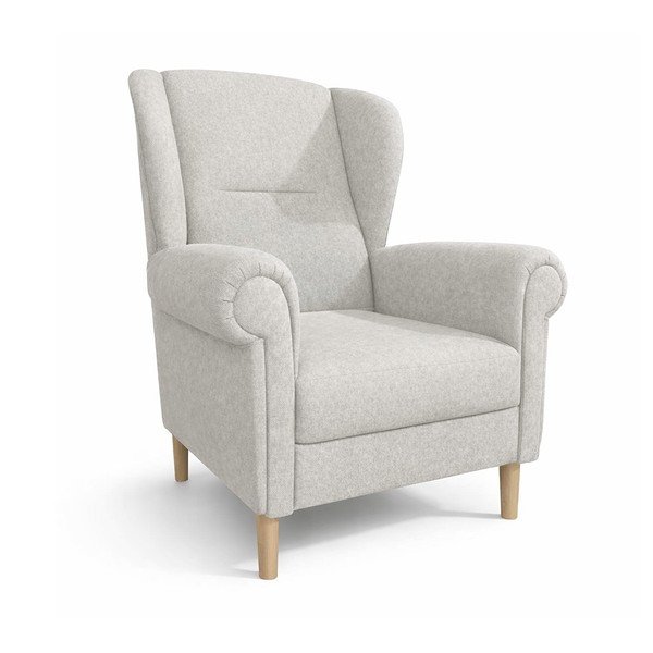 Poltrona con braccioli beige Swan – Ropez