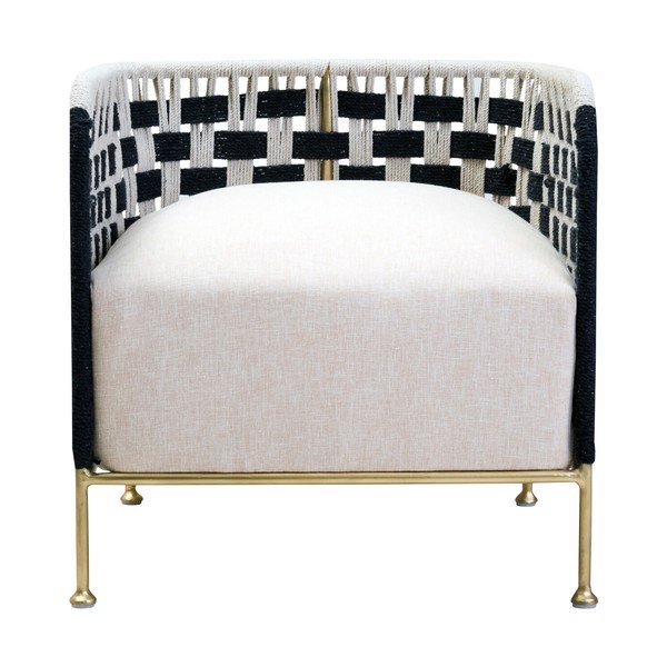 Poltrona bianca e nera Satna – Premier Housewares-image-2