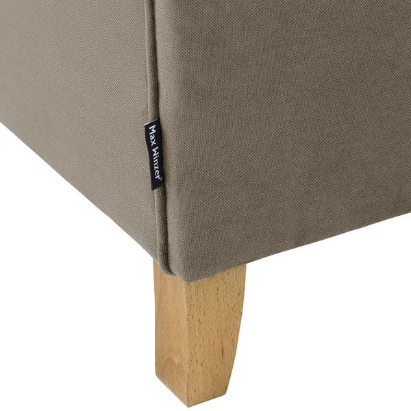 Divano in velluto marrone , 139 cm Lorris - Max Winzer-image-1