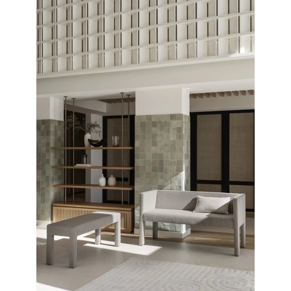 Panca beige in tessuto bouclé Sitta - Blomus-image-1