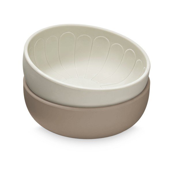 Ciotole per bambini in set beige in silicone 2 pz ø 13,5 cm Earth – Cam Cam Copenhagen