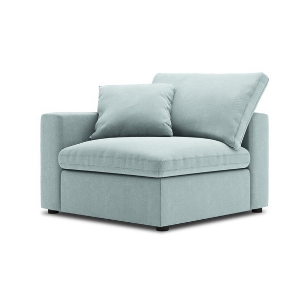 Parte angolare azzurra del divano modulare in velluto a coste, angolo sinistro Galaxy - Windsor & Co Sofas-image-2