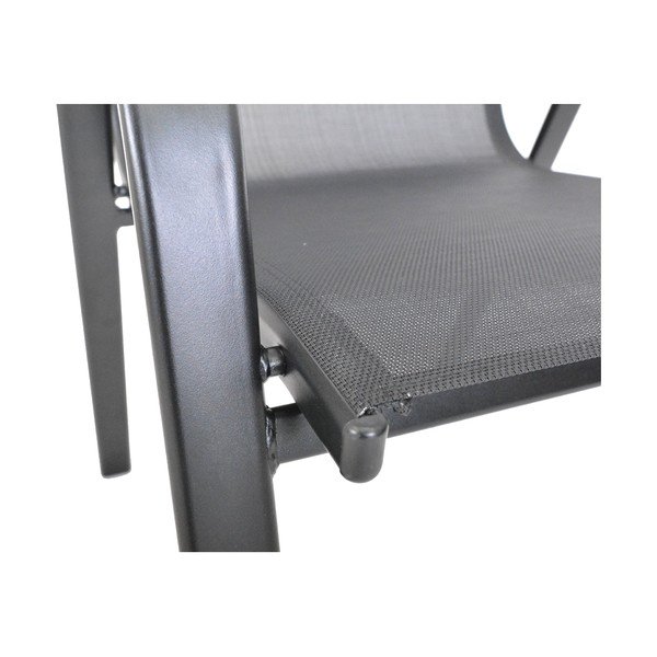 Sedia da esterno nera in metallo Sofie – Rojaplast-image-2