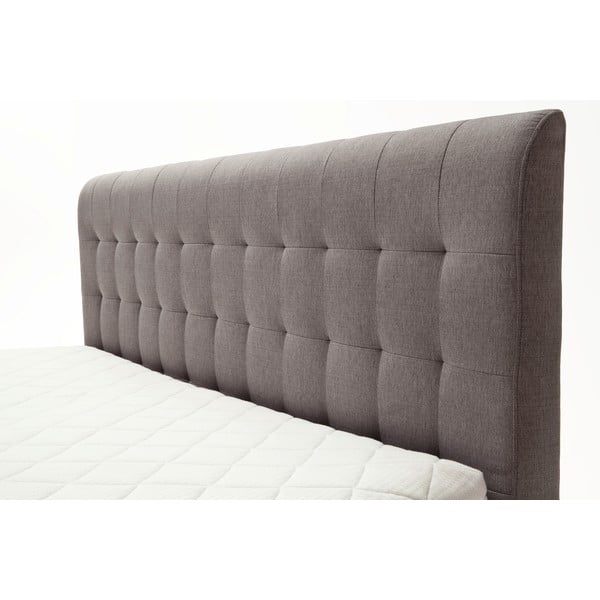 Letto boxspring grigio/marrone 180x200 cm Massello – Meise Möbel-image-1