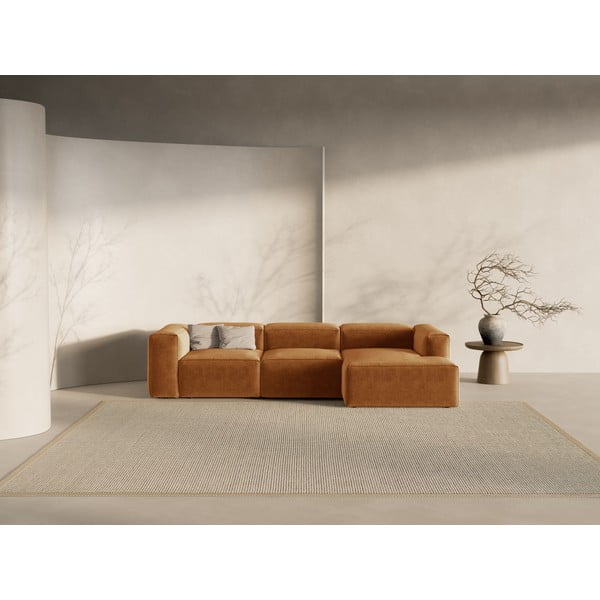 Divano angolare color mattone (con penisola a destra/con chaise lounge) Bergamo – Cosmopolitan Design-image-1