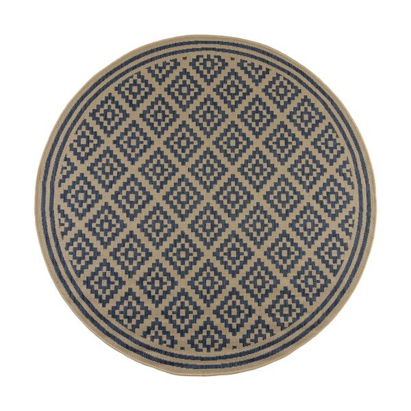 Tappeto rotondo per esterni blu/beige ø 160 cm Moretti - Flair Rugs