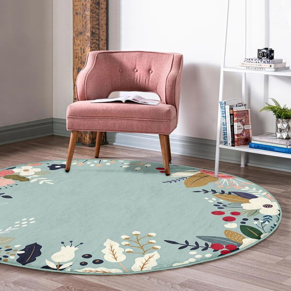 Tappeto rotondo lavabile adatto ai robot aspirapolvere ø 120 cm Comfort - Mila Home-image-4