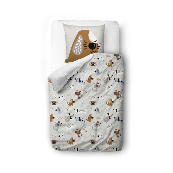 Biancheria da letto per bambini in cotone sateen , 140 x 200 cm Woof Woof - Butter Kings