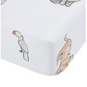 Lenzuolo con angoli per bambini bianco in cotone per culla 70x140 cm Zoo Animals – Bianca