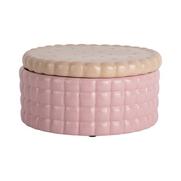 Scatola decorativa rosa chiaro in ceramica ø 20x10 cm Biscuit Box – PT LIVING