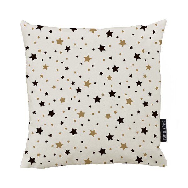 Federa con motivo natalizio 45x45 cm Golden Stars - Butter Kings