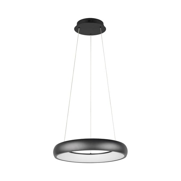 Lampadario nero opaco a LED dimmerabile con paralume in metallo ø 46 cm Cardona - Trio