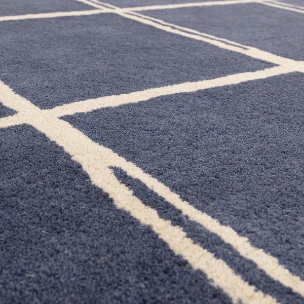 Tappeto blu in lana tessuto a mano 160x230 cm – Asiatic Carpets-image-3