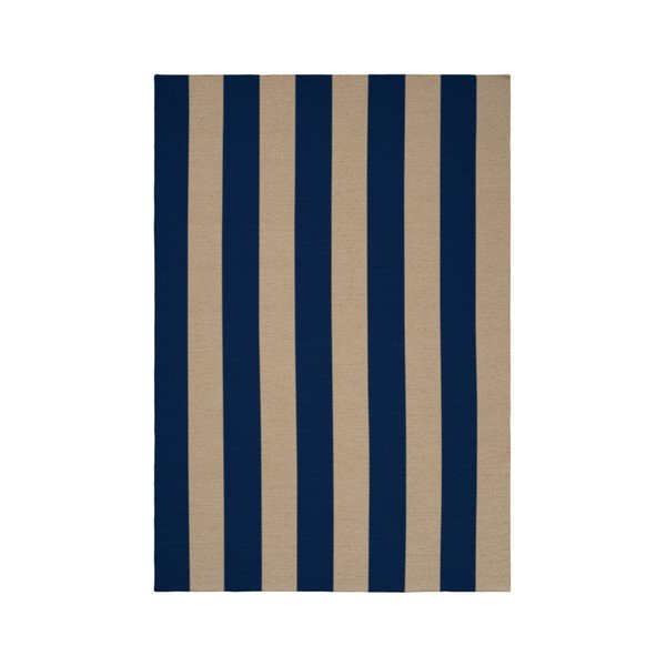 Tappeto blu/beige in misto lana tessuto a mano 200x300 cm Sissel – Jotex