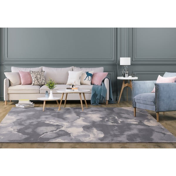 Tappeto in lana grigio 133x180 cm Cirrus - Agnella-image-1