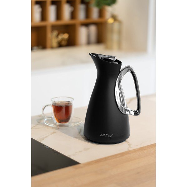 Borraccia termica nera in plastica 1 l Alessia – Vialli Design-image-4