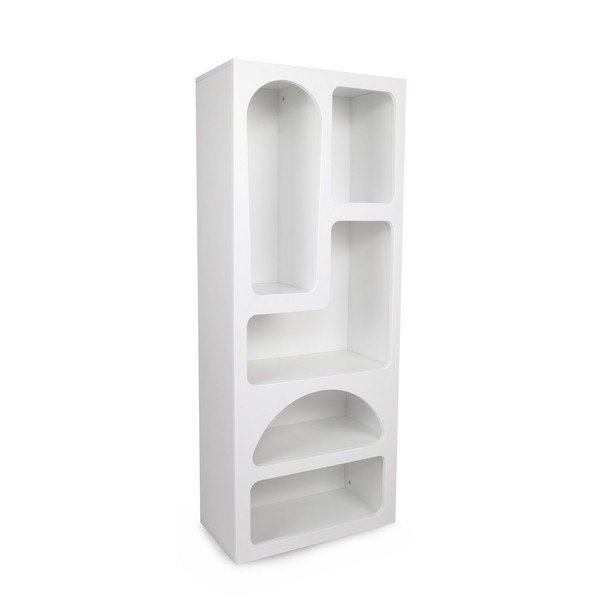 Libreria bianca 60x150 cm Lorin - Kalune Design-image-2