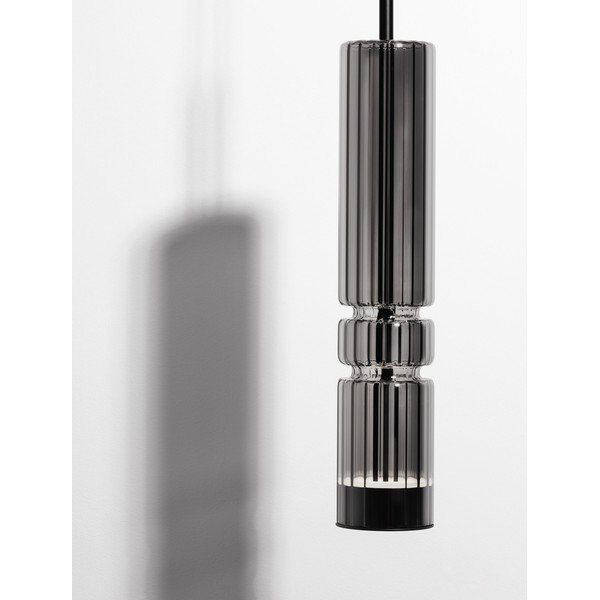 Lampadario LED grigio in vetro ø 8 cm Bento – Nova Luce-image-4
