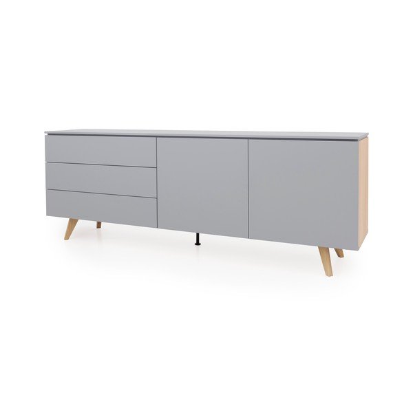 Cassettiera grigia , larghezza 210 cm Plain - Tenzo-image-1