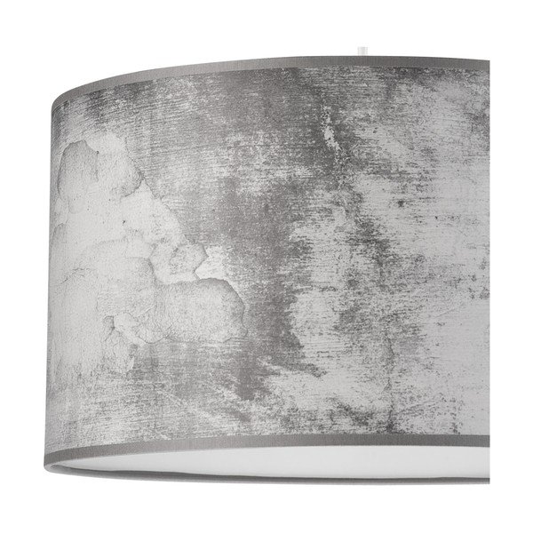 Lampada a sospensione grigia con paralume in tessuto ø 35 cm Print - LAMKUR-image-3