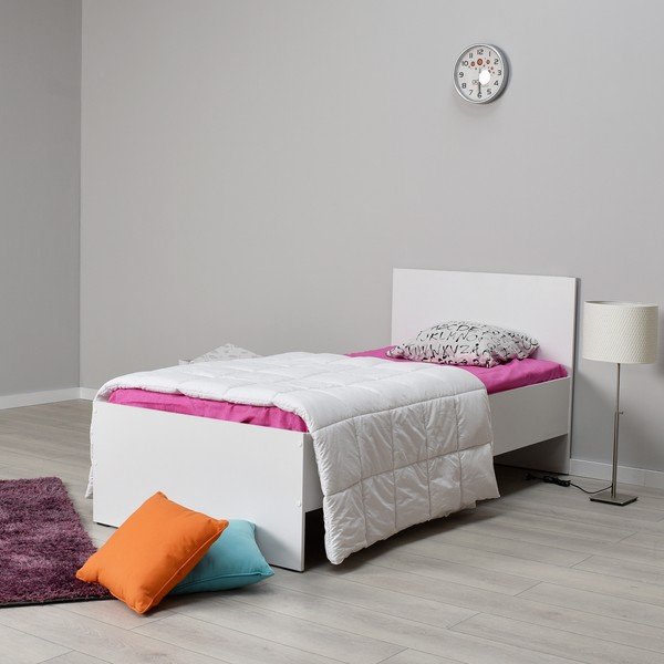 Letto singolo bianco 90x190 cm KRY - Kalune Design-image-1