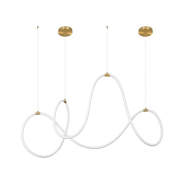 Lampadario LED dorato in acciaio con intensità regolabile Cerelia – Nova Luce