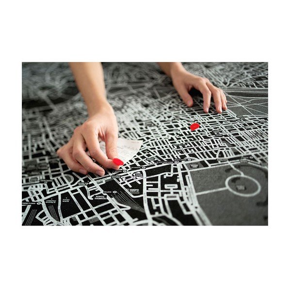 Carta murale nera dell'Europa Pin World, 100 x 80 cm Pin Europe - Palomar-image-4