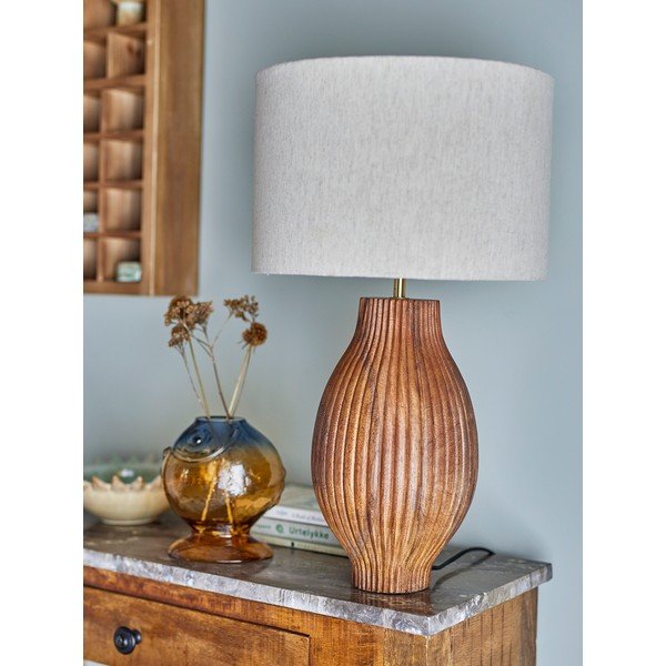 Lampada da tavolo in colore naturale con paralume in tessuto (altezza 53 cm) Karelia - Bloomingville-image-1