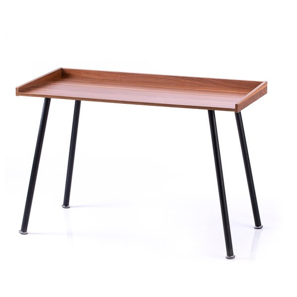 Tavolo da lavoro con piano in legno di noce 52x115 cm Missa - Homede