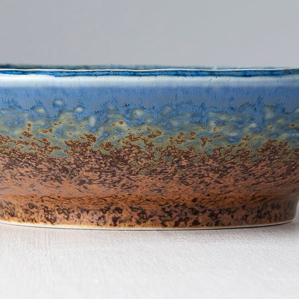 Piatto fondo in ceramica beige-blu Earth & Sky, ø 24 cm Earth & Sky - MIJ-image-4