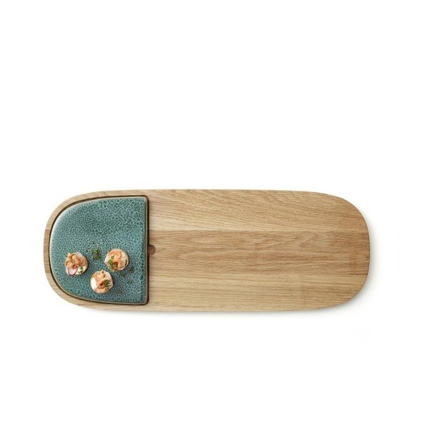 Tagliere in rovere con dettaglio verde Cibus - Bitz-image-4