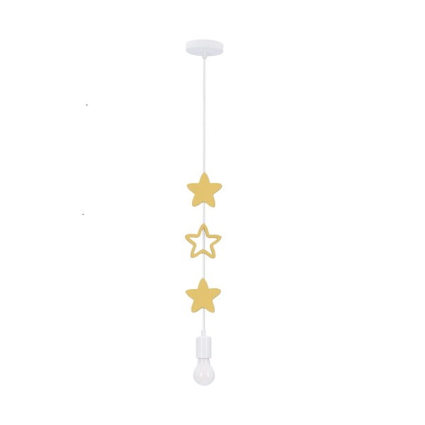 Lampada per bambini gialla e bianca con paralume in metallo Single - Candellux Lighting