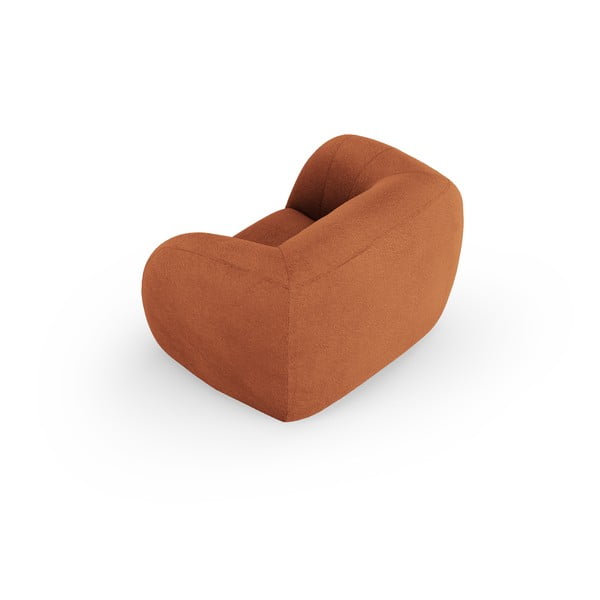 Poltrona in tessuto bouclé arancione Essen - Cosmopolitan Design-image-3